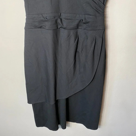 NWOT Christian Siriano for J.Jill Womens Size Small V-Neck Faux Wrap Black Dress - Picture 10 of 16